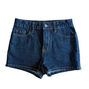 BDG Erin High Rise Denim Shorts Size 2 / 26 Dark Wash 5-Pocket Shortie Festival